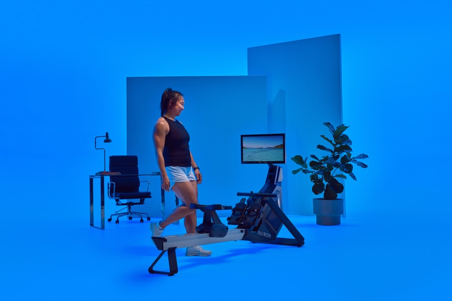 Aviron Strong Rower in a home setting, ready whenever you are